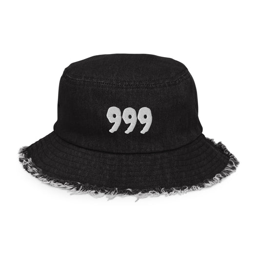 999 Distressed Denim Bucket Hat